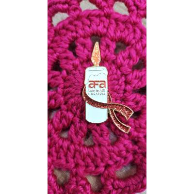 Singapore AIDS Candlelight Memorial Lapel Pin